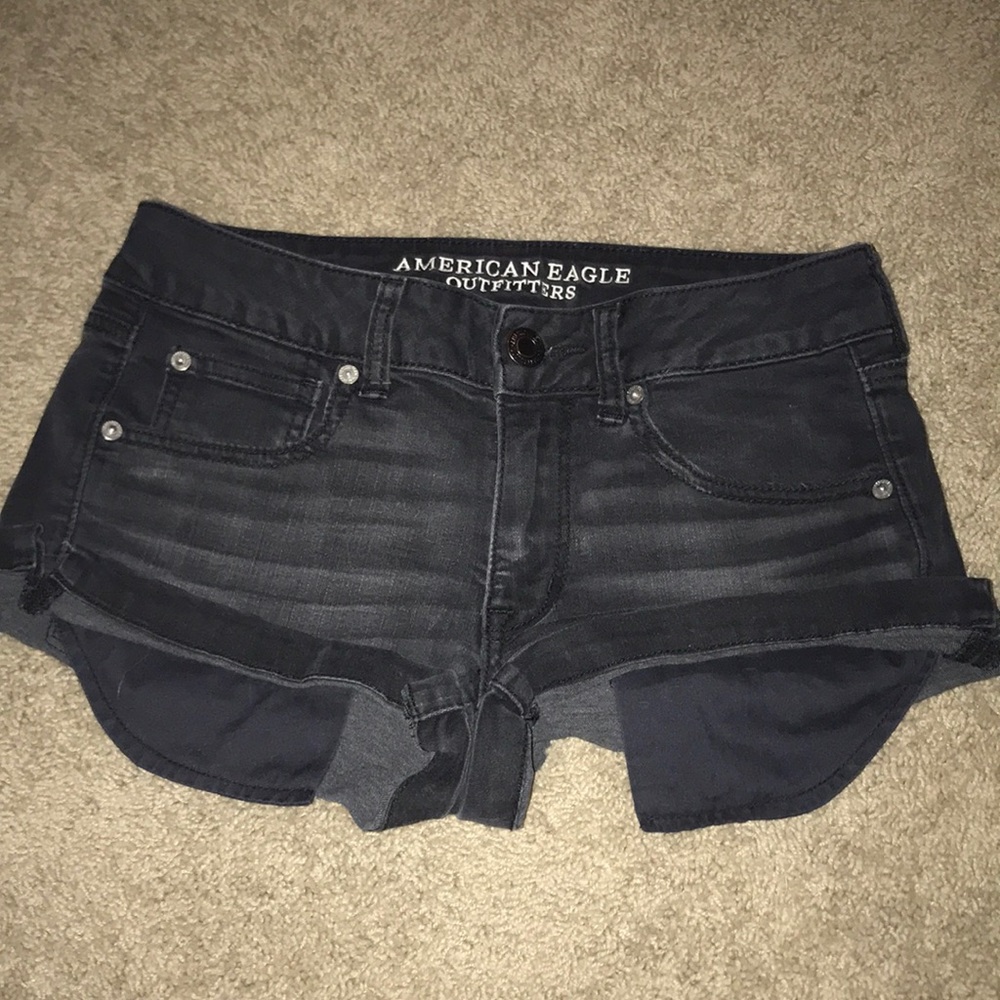 Black american eagle jean shorts
